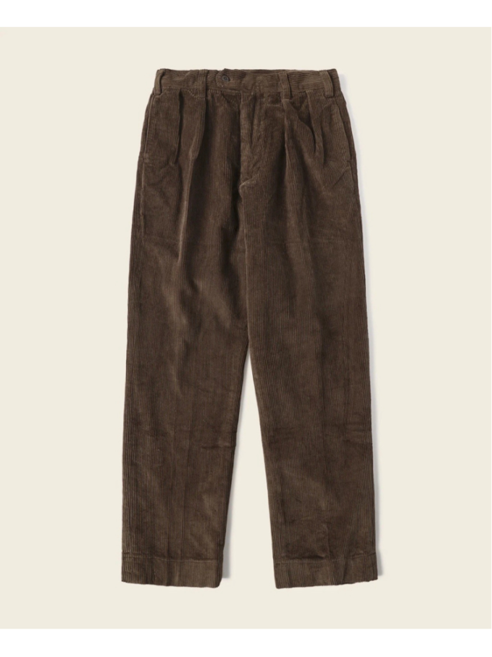 NON STOCK Corduroy Pants Men Pleated Casual Trousers Loose Workwear M
